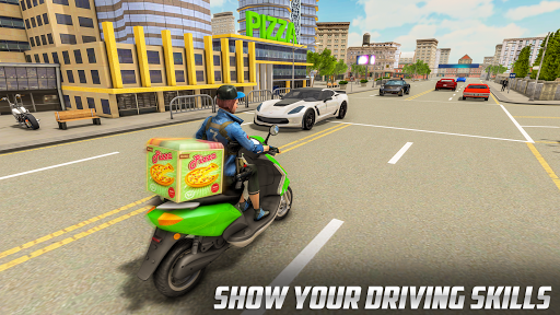 Scooty Bike Pizza Delivery Girl Simulator