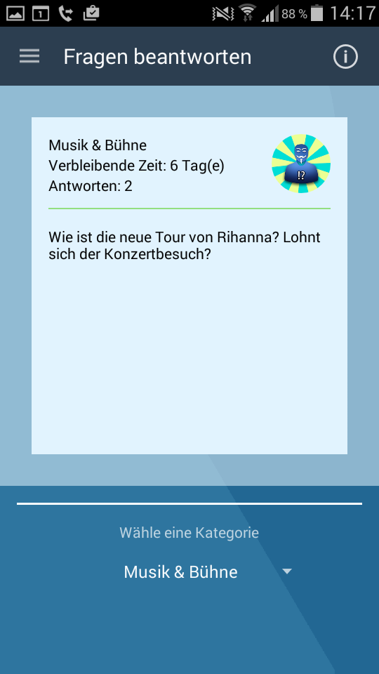 Android application Askymous screenshort