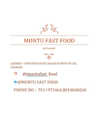 Montu Fast Food menu 3