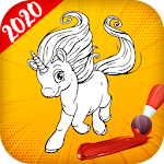 Cover Image of Download Little pony Coloring book – Rainbow Unicorn 1.1 APK