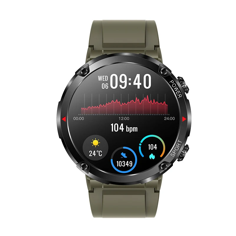 Large Screen HD Smartwatch for sports, features step counting, heart rate, blood pressure monitoring, and more fitness t