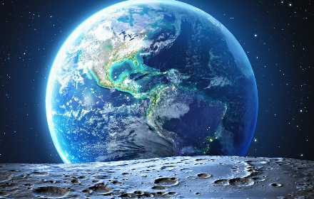 View of the earth from the moon small promo image