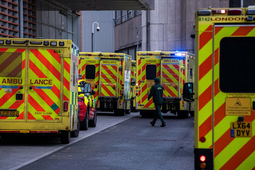 People in Britain can call 999 if they have chest pains but shouldn’t disturb the emergency services for problems that aren’t life threatening, a health minister said as nurses and ambulance workers go on strike. Picture: BLOOMBERG