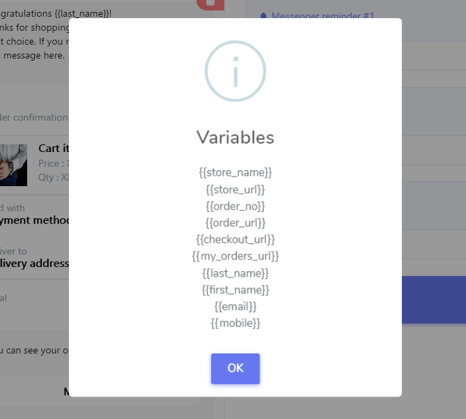 different variables selection