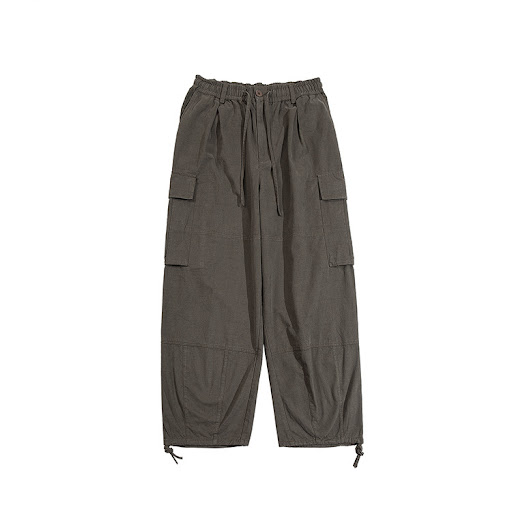 Title 3, Simple Loose Cargo Pocket Casual Pants for Men,...
