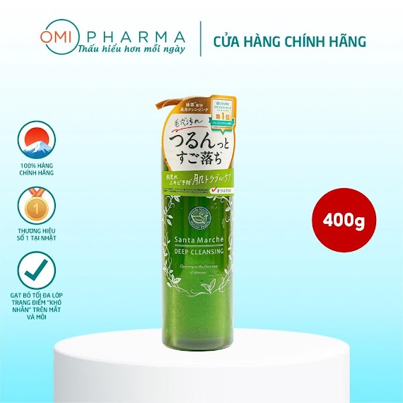 Gel Tẩy Trang Trà Xanh Santa Marché Deep Cleansing S Select Nhật Bản 400G