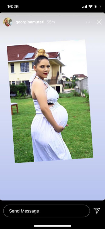 Heavily pregnant Georgina Muteti