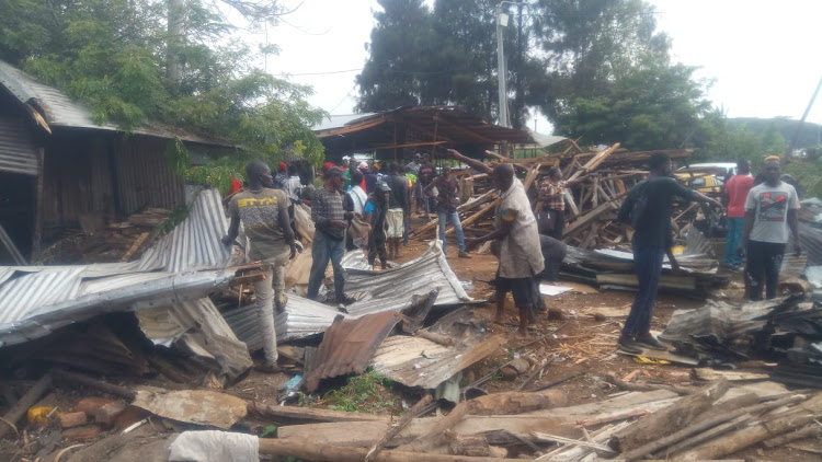 Traders on Lwang'ni beach in Kisumu on Wednesday