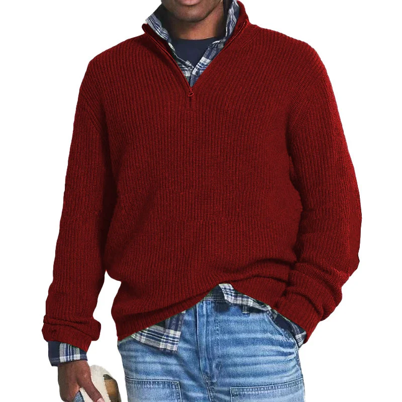 Suéter casual de hombre para otoño e invierno en acrílico, suave y cómodo, perfecto para uso diario, ideal para un look relajado y cálido.