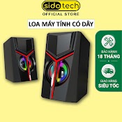 Loa Máy Tính Mini Để Bàn Sidotech Dx19 Đèn Led Rgb Hiệu Ứng Âm Thanh Stereo Bass Mạnh Mẽ Phù Hợp Với Tivi Vi Tính Laptop