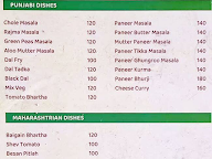 Nandu's Parathas menu 2