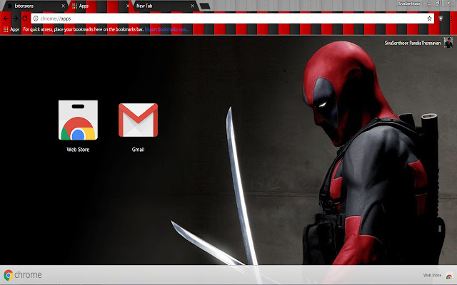 Deadpool SuperHero chrome extension