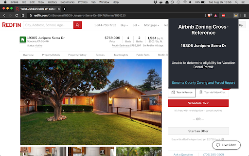 Airbnb Zoning Cross-Reference Extension