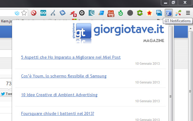 Giorgiotave.it Notifications chrome extension