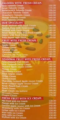 Haji Ali fresh Fruit juices menu 2