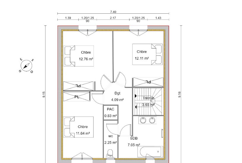  Vente Terrain + Maison - Terrain : 680m² - Maison : 102m² à Plaisance-du-Touch (31830) 