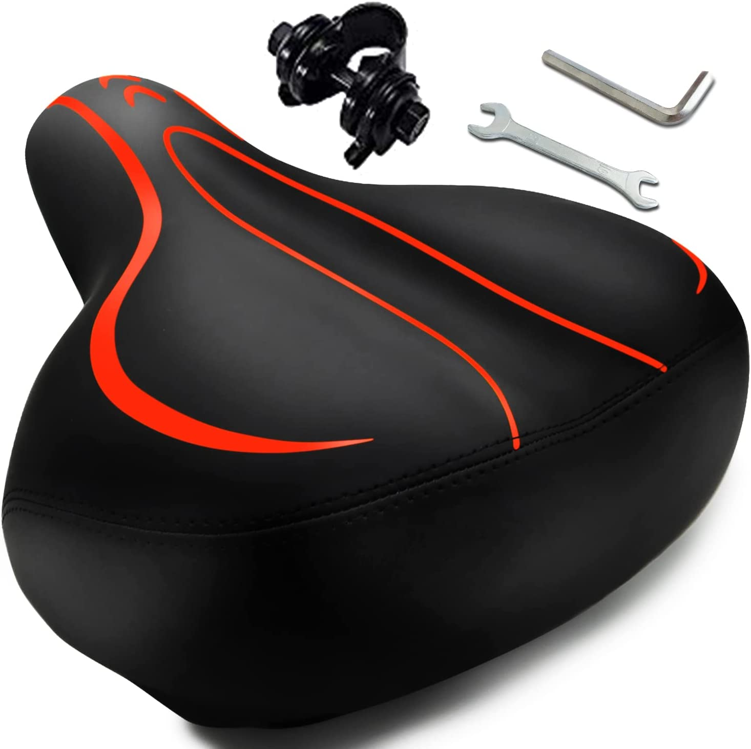 Mountain bike saddle pain can be reduced by buying a saddle that has extra padding.