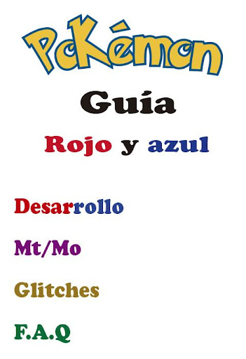 Guía pokemon rojo y azul