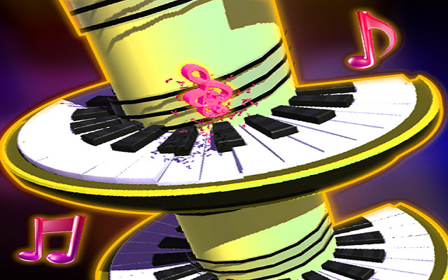 Ball Jump Piano Tile chrome extension