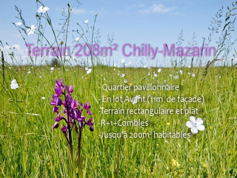 Vente terrain  208 m² à Chilly-Mazarin (91380), 149 000 €