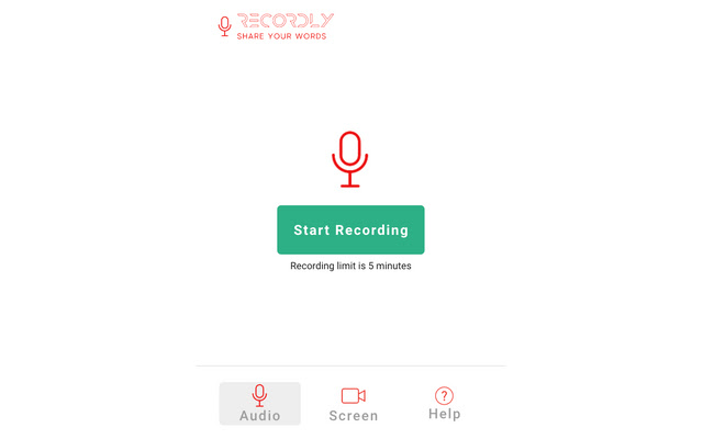 Recordly - share your words chrome extension