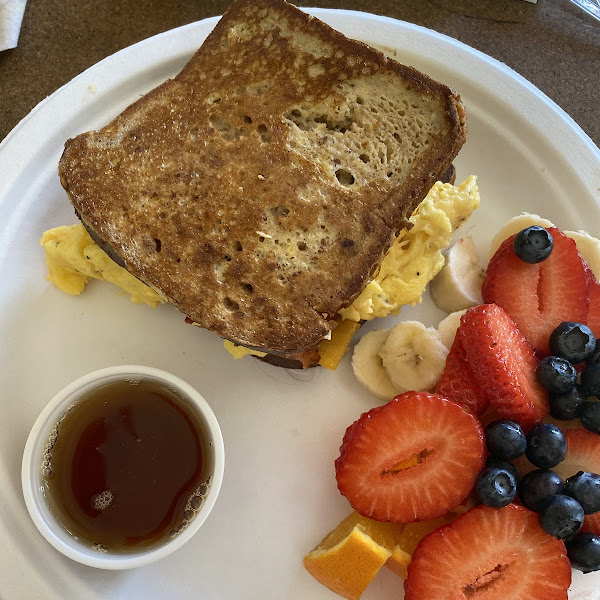 Gluten Free French Toast breakfast sandwhich. Tastes like "normal" french toast!!