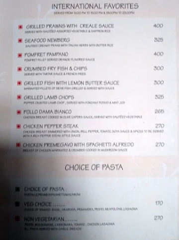 Wood Rose menu 