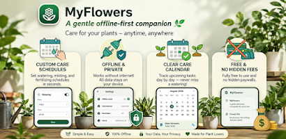 MyFlowers - plant care tracker Screenshot 1 of 6