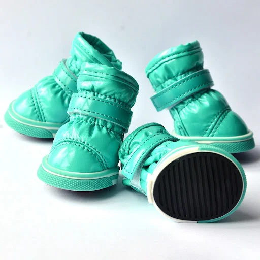 New 4Pcs/Sets Waterproof Winter Dog Shoes For Small Dogs Warm Fleece Puppy Pet Shoes Dog Snow Boots Chihuahua Yorkie Ted