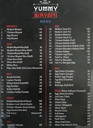 Yummy Biryani menu 1