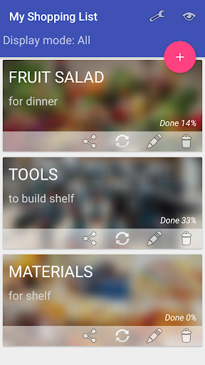 Screenshot Shopping list