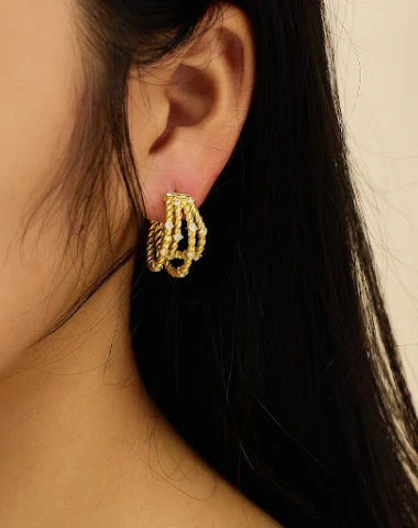 Boucles d'oreilles en acier inoxyda - 0