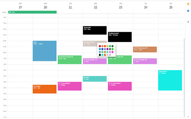 More Colors for Calendar! chrome extension