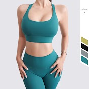 Fullset Quần Dài Và Áo Bra Gym Yoga Nữ Tz1517 - Sản Phẩm Được Nhiều Chị Em Lựa Chọn Mỗi Khi Đi Tập Trong Mùa Hè Này