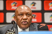 Irvin Khoza addressing the media during the PSL Chairman Press Conference at Emperors Palace, Convention Centre on September 20, 2018 in Johannesburg, South Africa. 