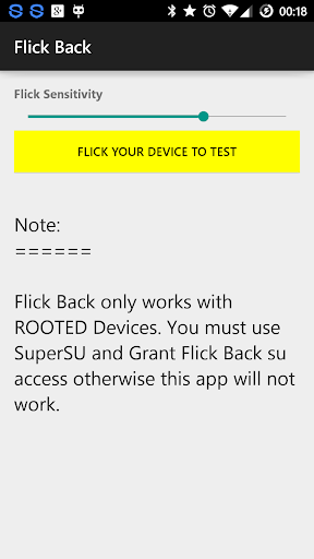 Flick Back Root Required