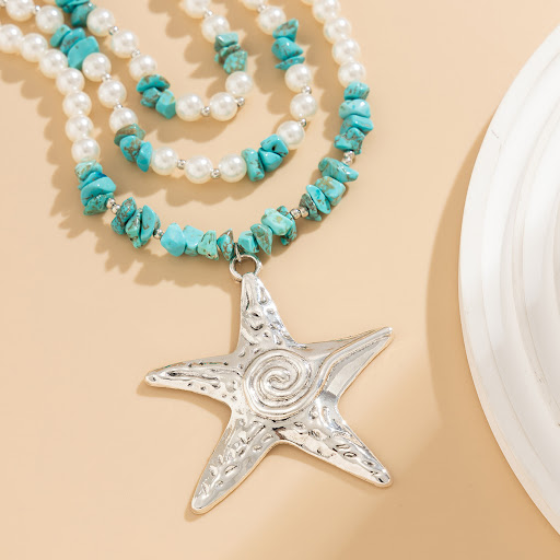 Title 6, Exaggerated Starfish Large Pendant Womens Neck...