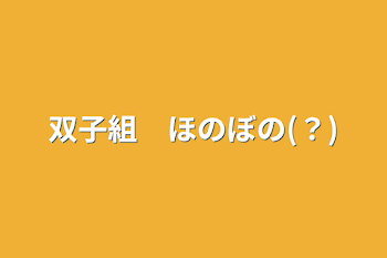 双子組　ほのぼの(？)