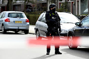 A police officer is seen after a shooting in Utrecht, Netherlands, on March 18 2019.