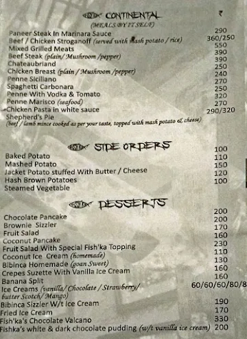 Fish Ka menu 