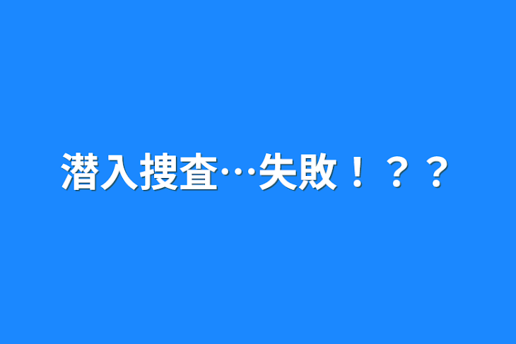 「潜入捜査…失敗！？？」のメインビジュアル