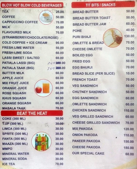 Paradise Cafe menu 