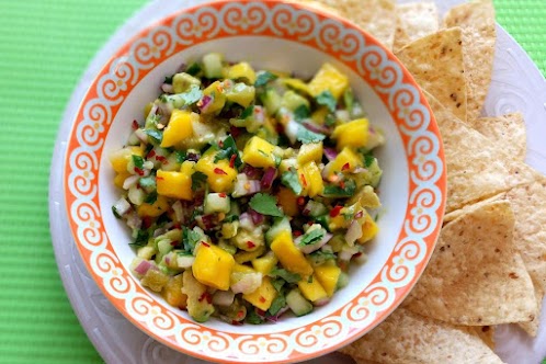Mango, Avocado, and Cucumber Salsa