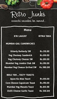 Retro Junks menu 1