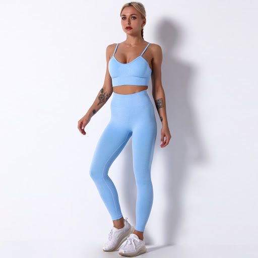 Title 6, Seamless Knitted Solid Color Spaghetti Strap Br...