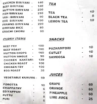 Pandari's Biryani menu 1