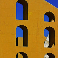 osservatorio astronomico jantar mantar, jaipur, rajasthan, india di 