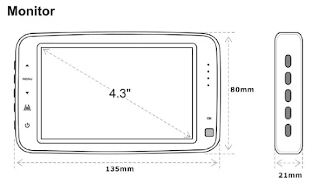 2.4GHz 4.3" Wireless Monitor