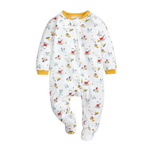Title 1, Baby two-way zipper bodysuit for easy diaper ch...
