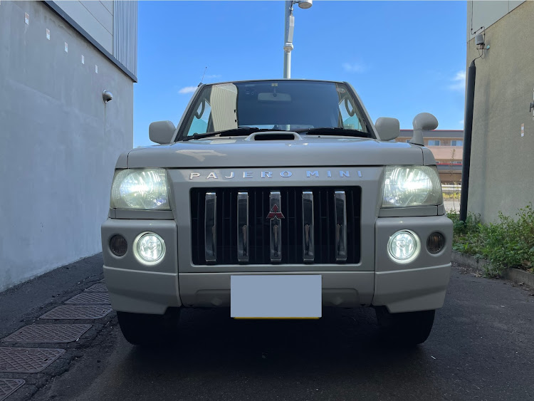 パジェロミニのLEDフォグ・LEDヘッドライト・凡ミス・イエローフォグに関するカスタム事例の投稿画像1枚目